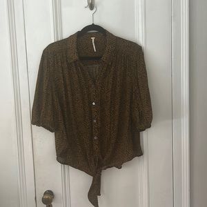 Free people tie blouse NEVER WORN
